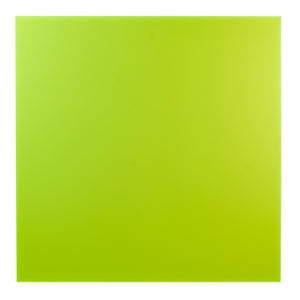 Fluorescent Green Acrylic Sheets, 1/8 Inch Thickness (12x12 In, 3mm, 2 Pack)