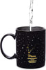 11-Ounce Color Changing Mug with Pisces Zodiac Astrological Sign Design (Black)