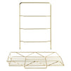 3 Tier Metal File Folder Organizer for Letters, Stackable Paper Tray for Home, Office Desk Decor and Accessories (Gold, 13 x 11 In)