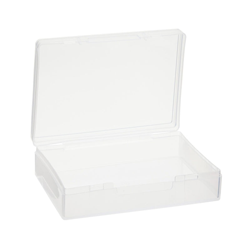 6 Pack Small Clear Plastic Storage Boxes with Lids for School Crafts, TGC Trading Cards Game Travel Cases, 3.7 x 2.5 in