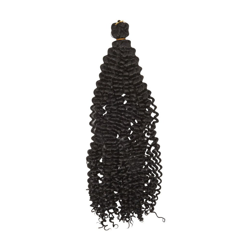 Twist Crochet Braiding Hair, Black Synthetic Extensions (18 Inches, 6 Pack)