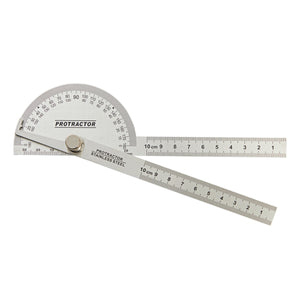 10 cm Swing Arm Protractor Angle Finder for Construction, Stainless Steel Woodworking Ruler with 0-180 Degrees (7.9 x 3.9 x 1.5 In)