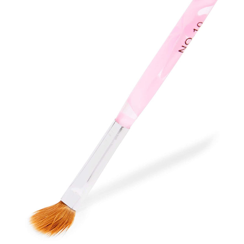 Size 10 Acrylic Nail Brush for Professional 3D Nail Art Manicure Application Tool, Pink, 1.5 in