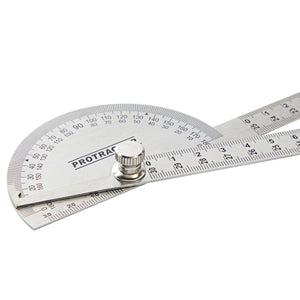 30 cm Stainless Steel Swing Arm Protractor for Woodworking, Construction (7.9 x 5.1 x 0.5 In)