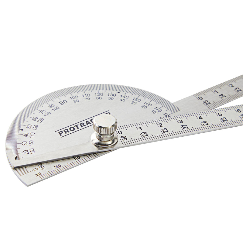 30 cm Stainless Steel Swing Arm Protractor for Woodworking, Construction (7.9 x 5.1 x 0.5 In)