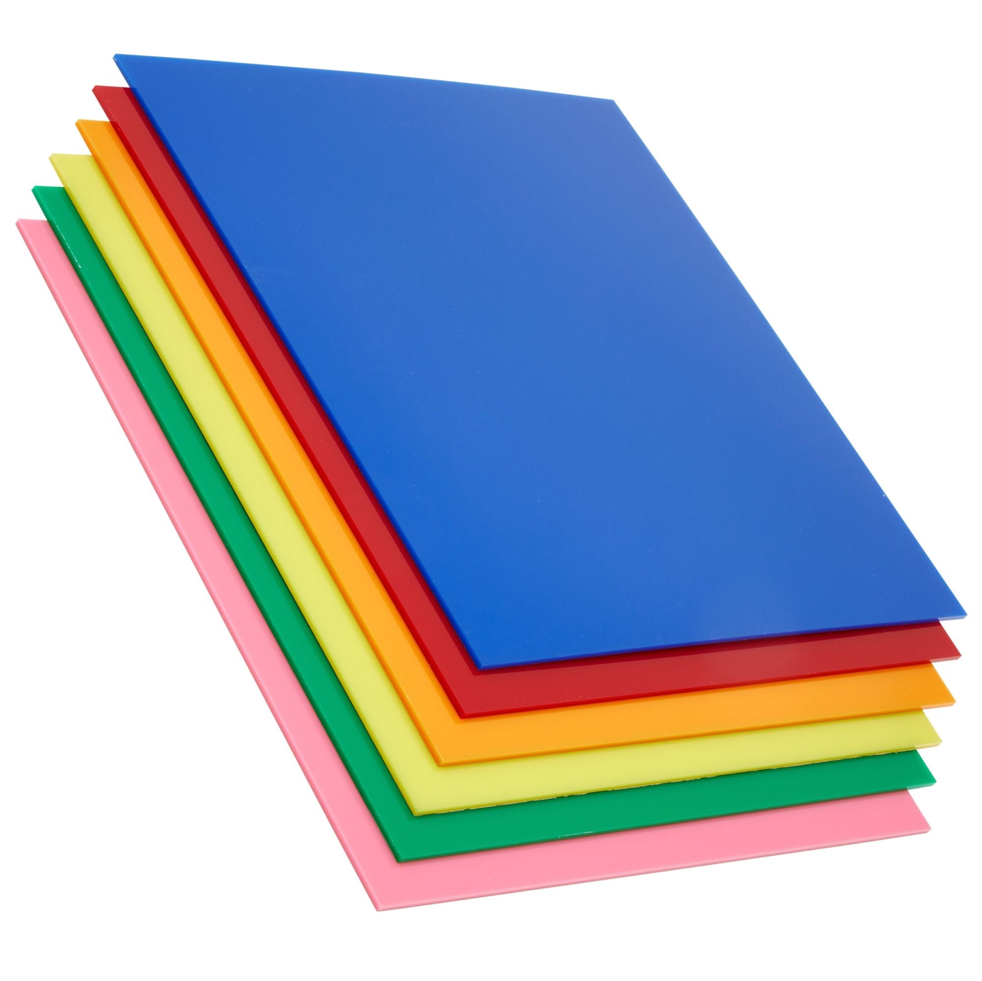 Okuna Outpost 6 Pack Colored Acrylic Square Blanks, Craft Supplies