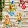 Metal Gecko Outdoor Wall Décor in 6 Designs (5.5 x 8.6 In, 6 Pieces)
