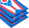 Woven Iron On State Patches, Ohio Flag Appliques (3 x 2 in, 12 Pack)