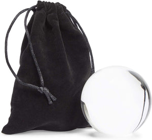2 Pack Clear Acrylic Fushigi Juggling Balls with Velvet Bag for Beginners