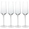 8.5 oz Long Stem Crystal Champagne Flutes for Housewarming, Mimosas, Prosecco, Brunch, Bridal Shower (4 Pack)